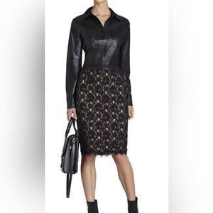 NWT BCBGMAXAZRIA "BESS" LACE PANCIL SKIRT WITH ZIPPER